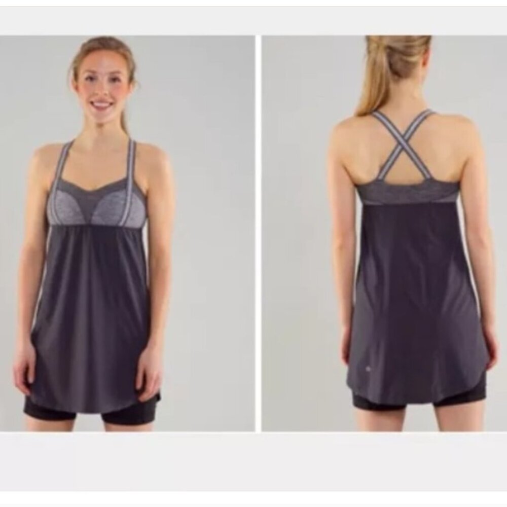 Lululemon Run Illuminate Dress Solid Black Size 6 - Picture 2 of 11